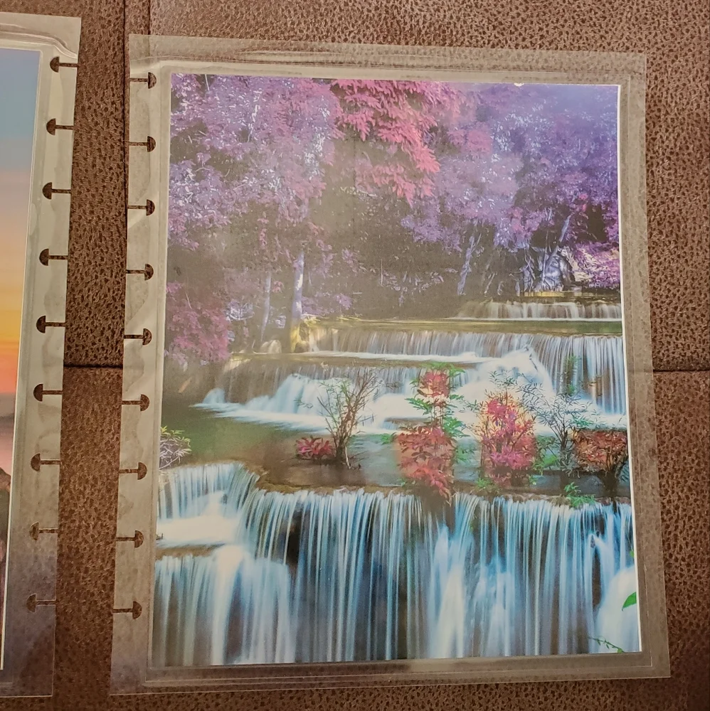 Handmade cover For A Classic Sized Disc Bound Planner mountain scenery
